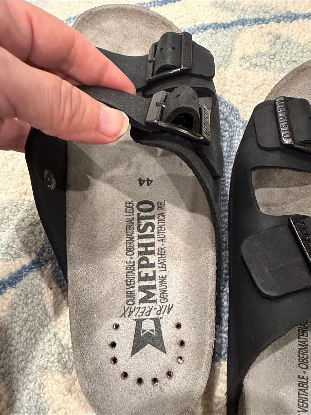 Mephisto Men’s Leather Sandals — like new
